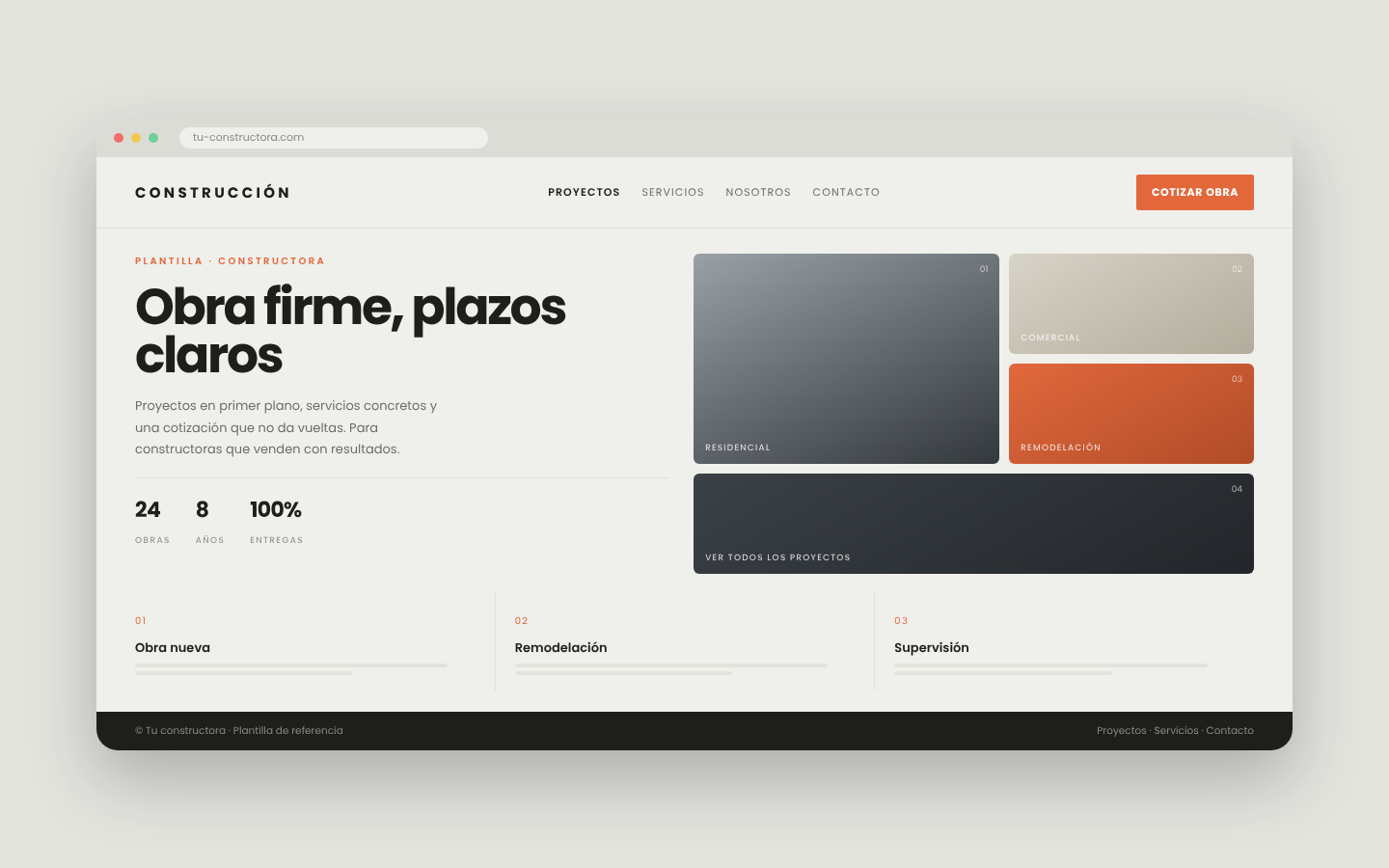 Página web para constructora