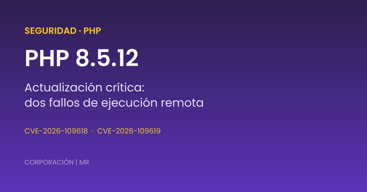 PHP parchea dos fallos críticos y refuerza su equipo de seguridad