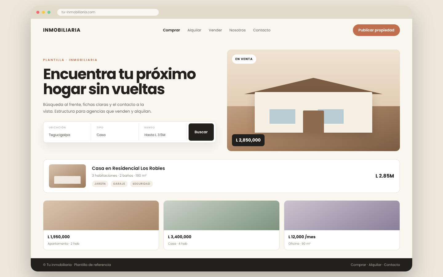 Plantilla: inmobiliaria